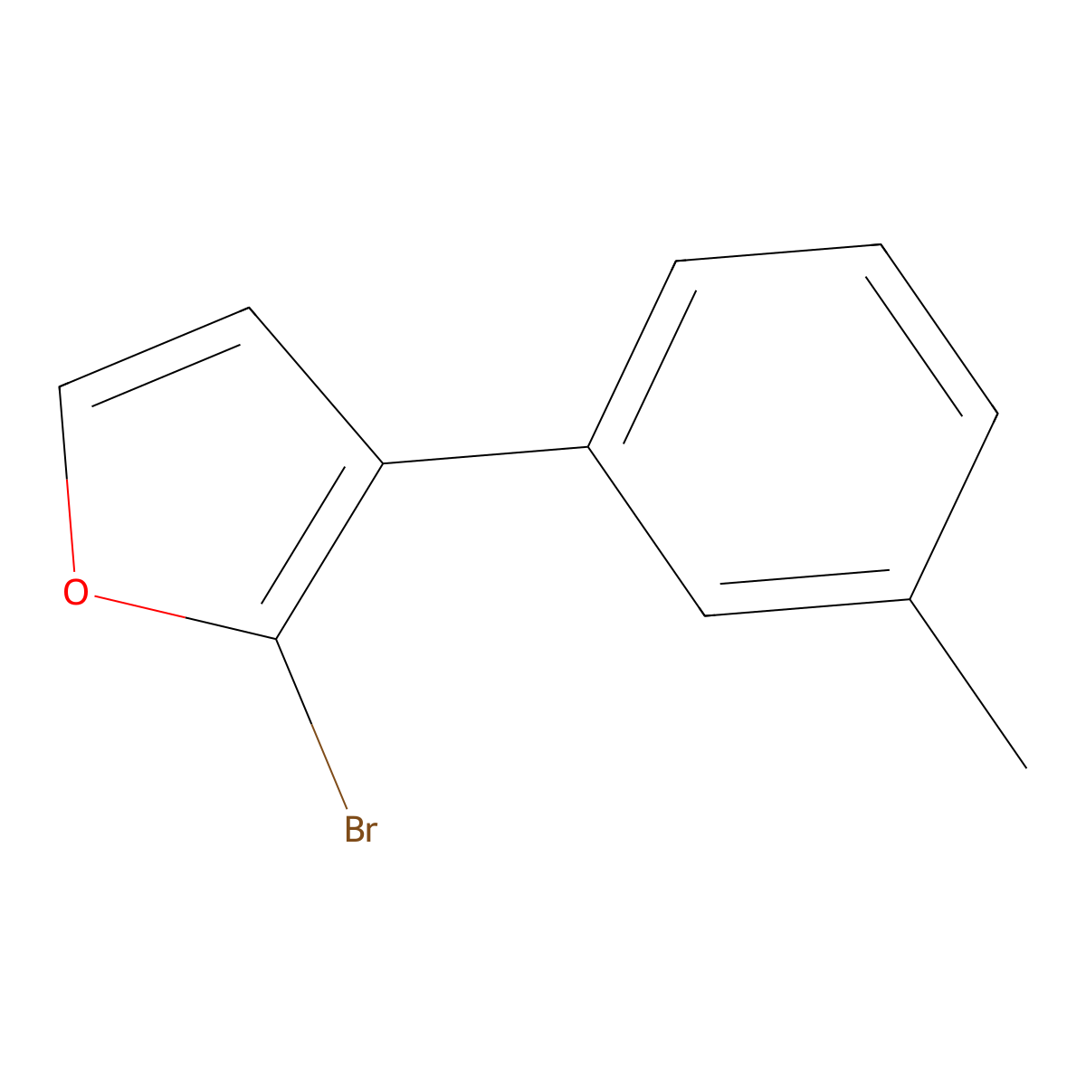 2-Bromo-3-(3-tolyl)furan molecular structure, CAS 1227958-79-3