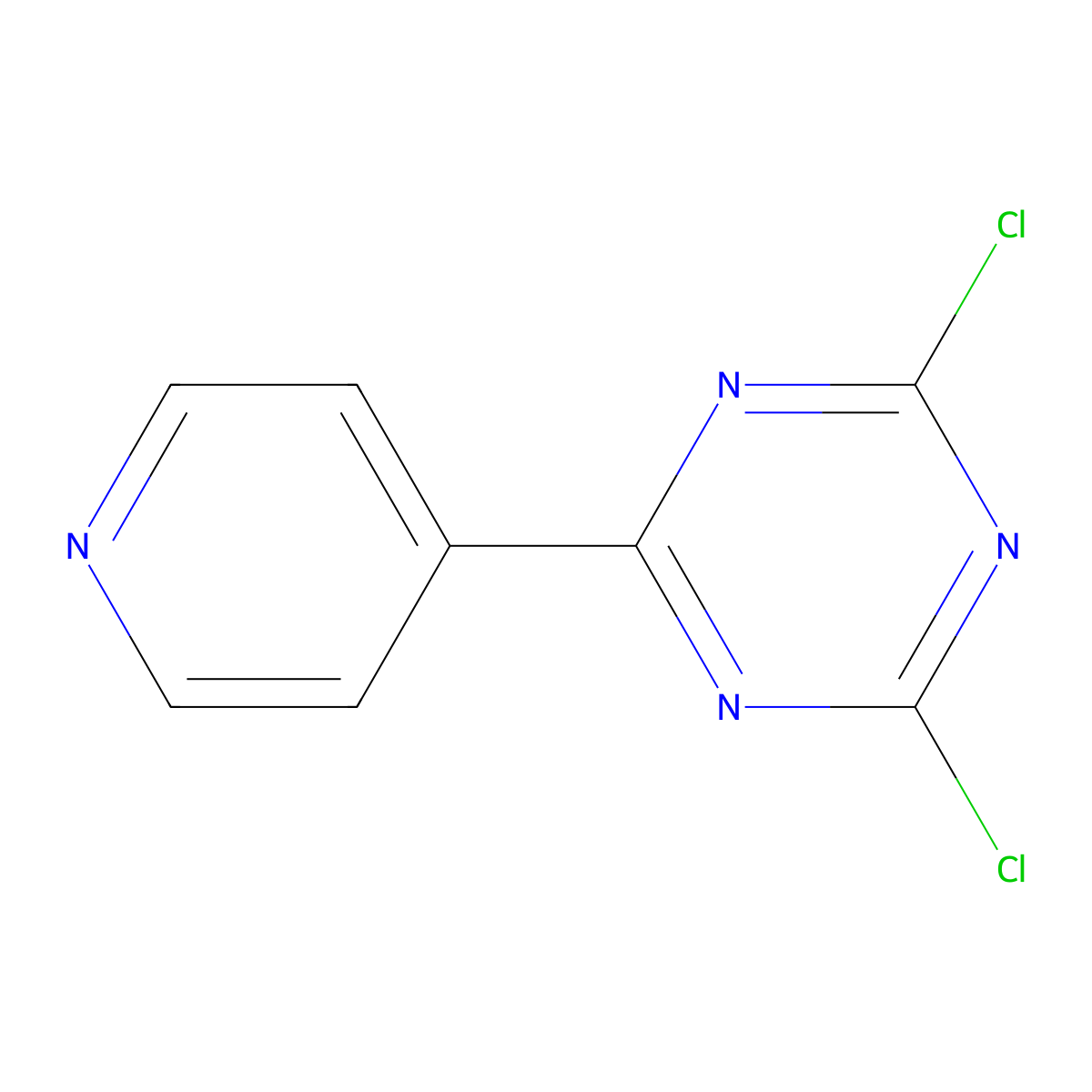 2,4-Dichloro-6-(pyridin-4-YL)-1,3,5-triazine molecular structure, CAS 1227959-03-6