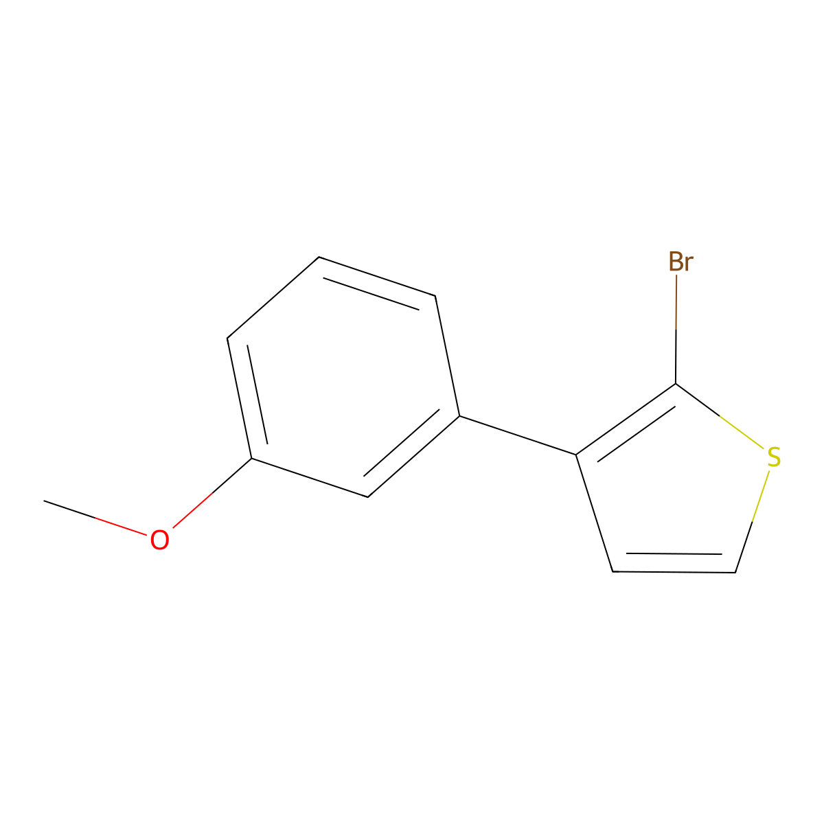 2-Bromo-3-(3-methoxyphenyl)thiophene molecular structure, CAS 1227959-09-2