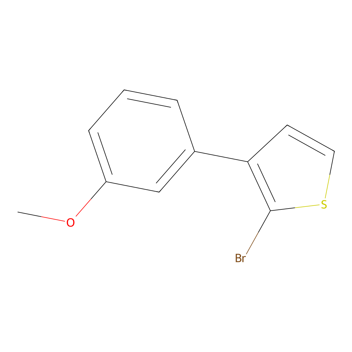 2-Bromo-3-(3-methoxyphenyl)thiophene molecular structure, CAS 1227959-09-2