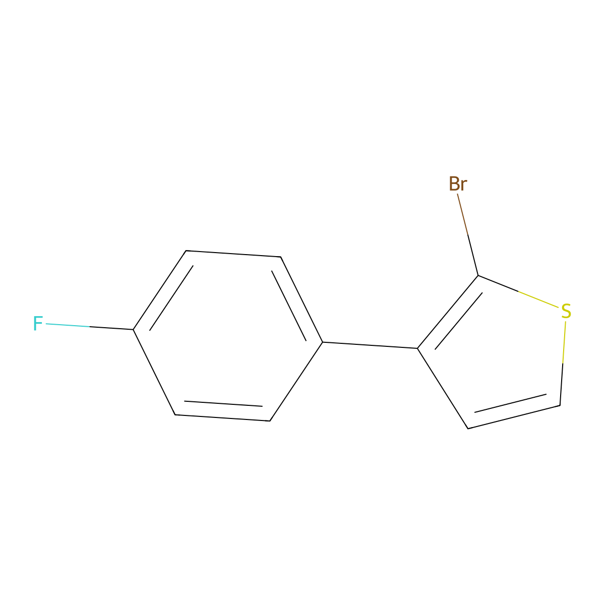 2-Bromo-3-(4-fluorophenyl)thiophene molecular structure, CAS 1227959-24-1