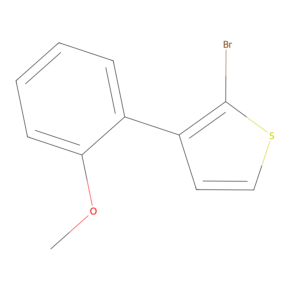 2-Bromo-3-(2-methoxyphenyl)thiophene molecular structure, CAS 1227959-32-1