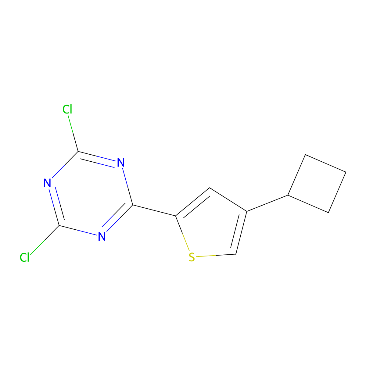 2,4-Dichloro-6-(4-cyclobutyl-2-thienyl)-1,3,5-triazine molecular structure, CAS 1227959-41-2