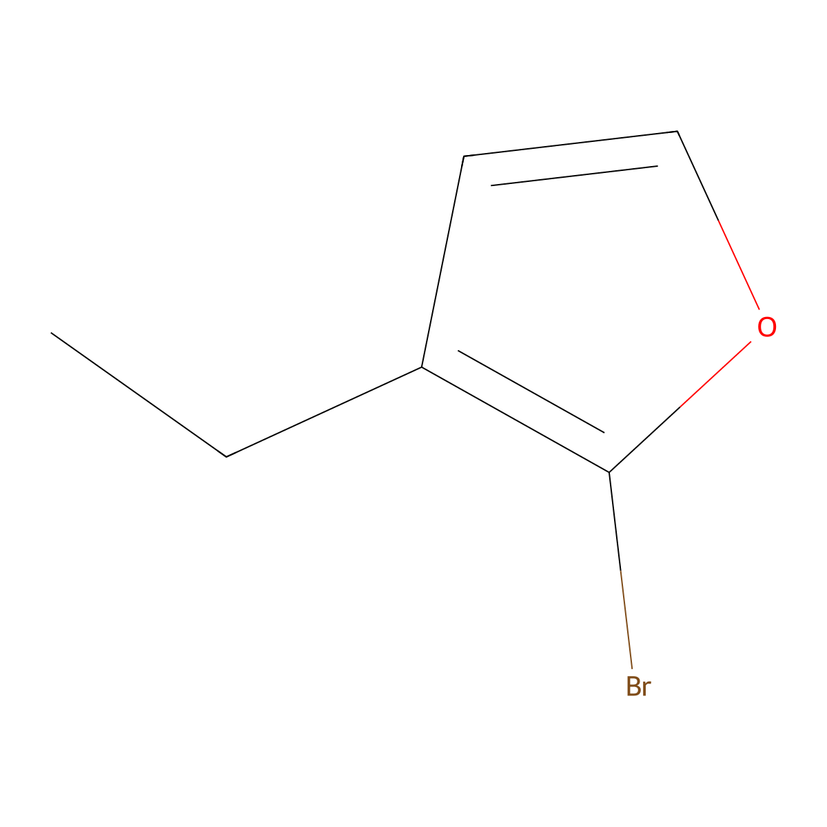 2-Bromo-3-ethylfuran molecular structure, CAS 1227960-29-3