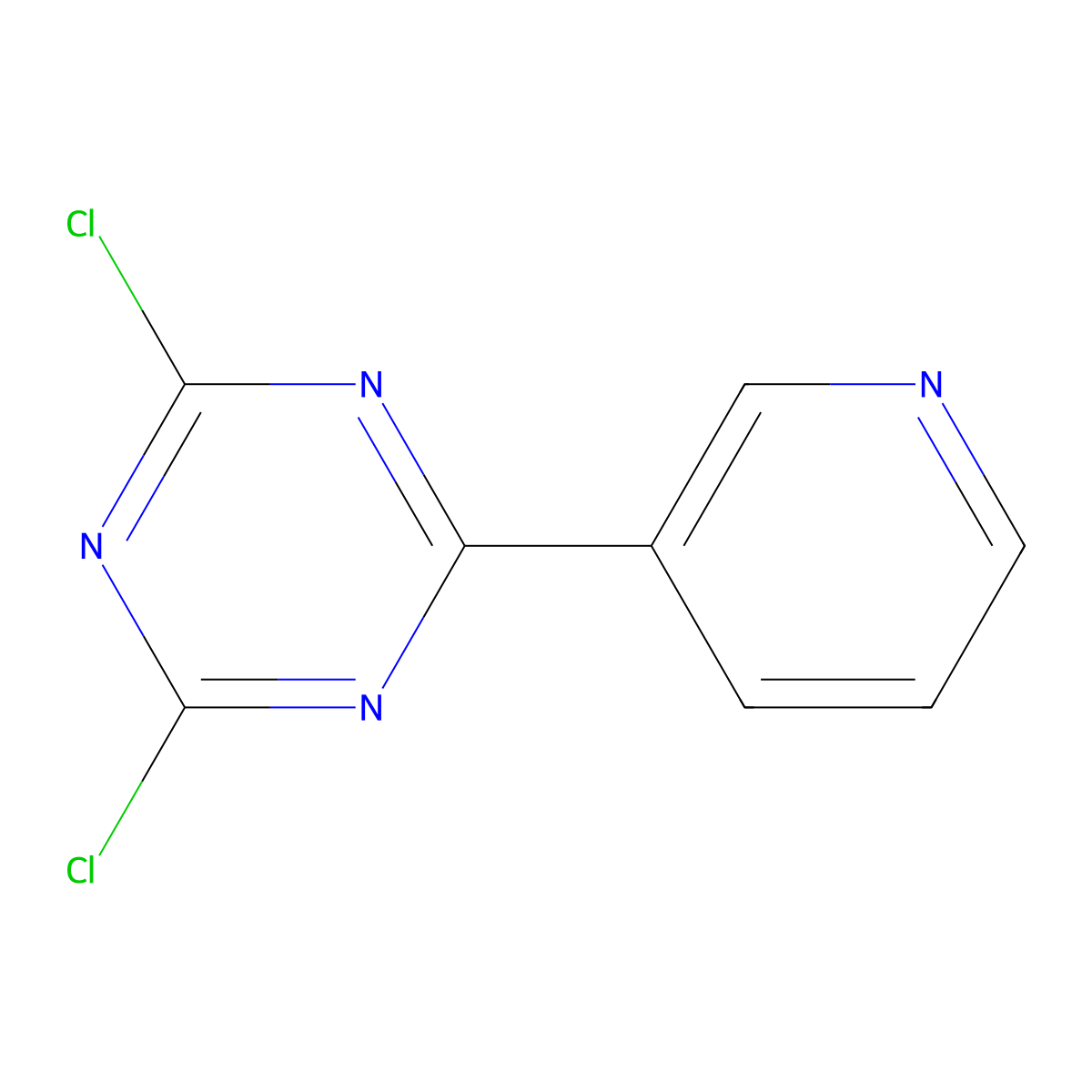 2,4-Dichloro-6-(pyridin-3-YL)-1,3,5-triazine molecular structure, CAS 1227960-32-8