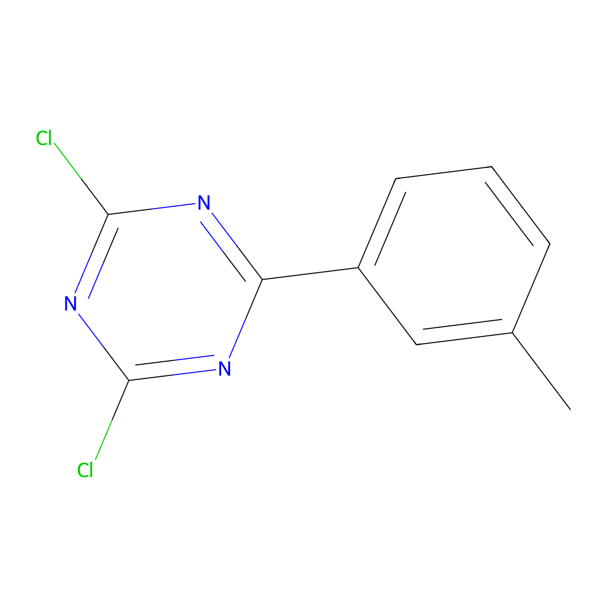 2,4-Dichloro-6-(3-methylphenyl)-1,3,5-triazine molecular structure, CAS 1227960-39-5