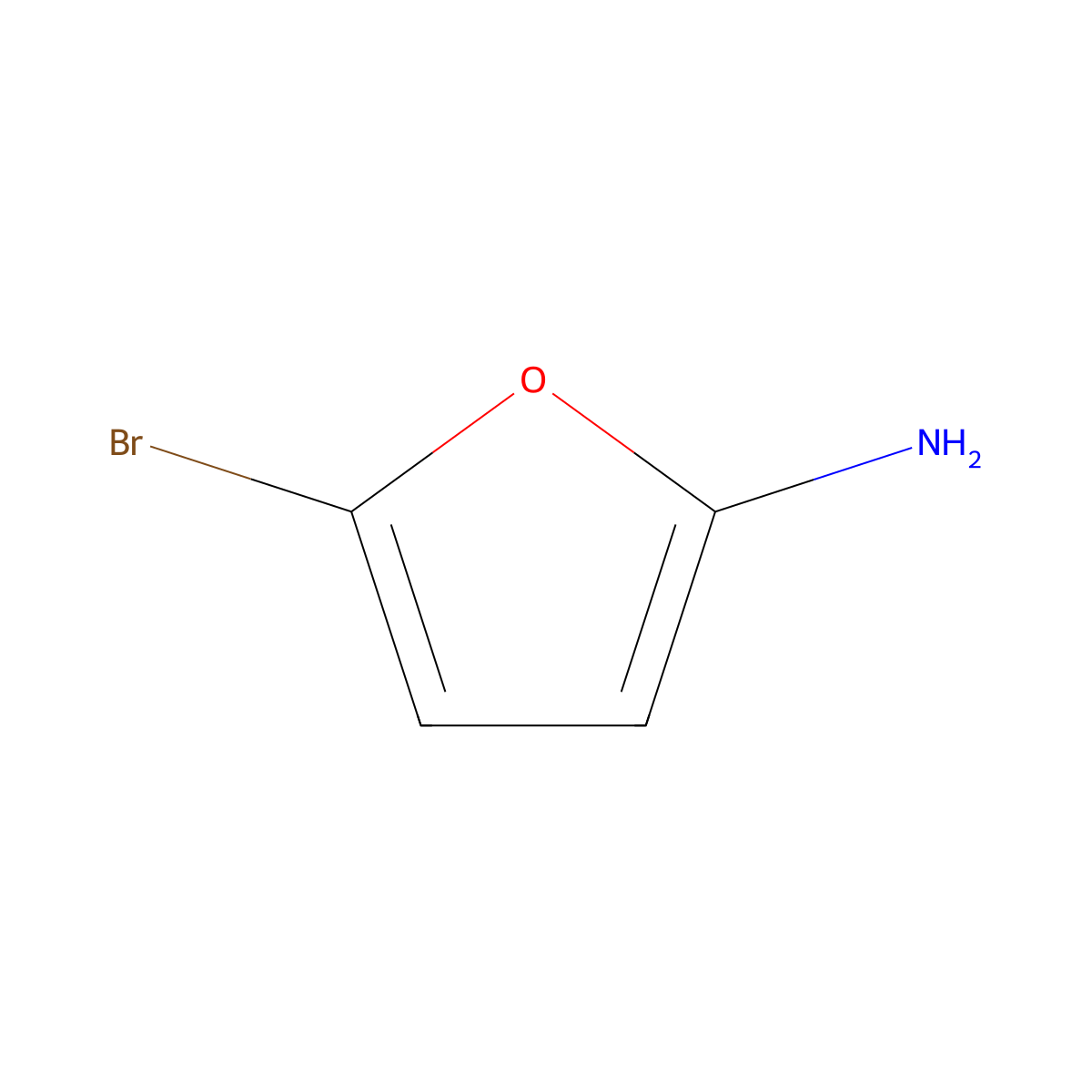 5-Bromofuran-2-amine molecular structure, CAS 1227960-42-0