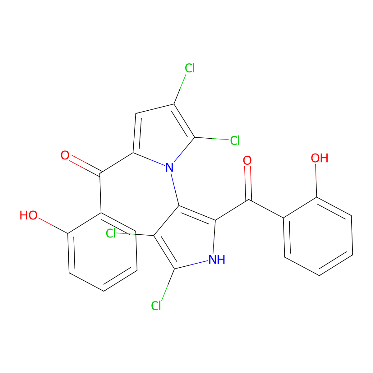 Marinopyrrole A molecular structure, CAS 1227962-62-0