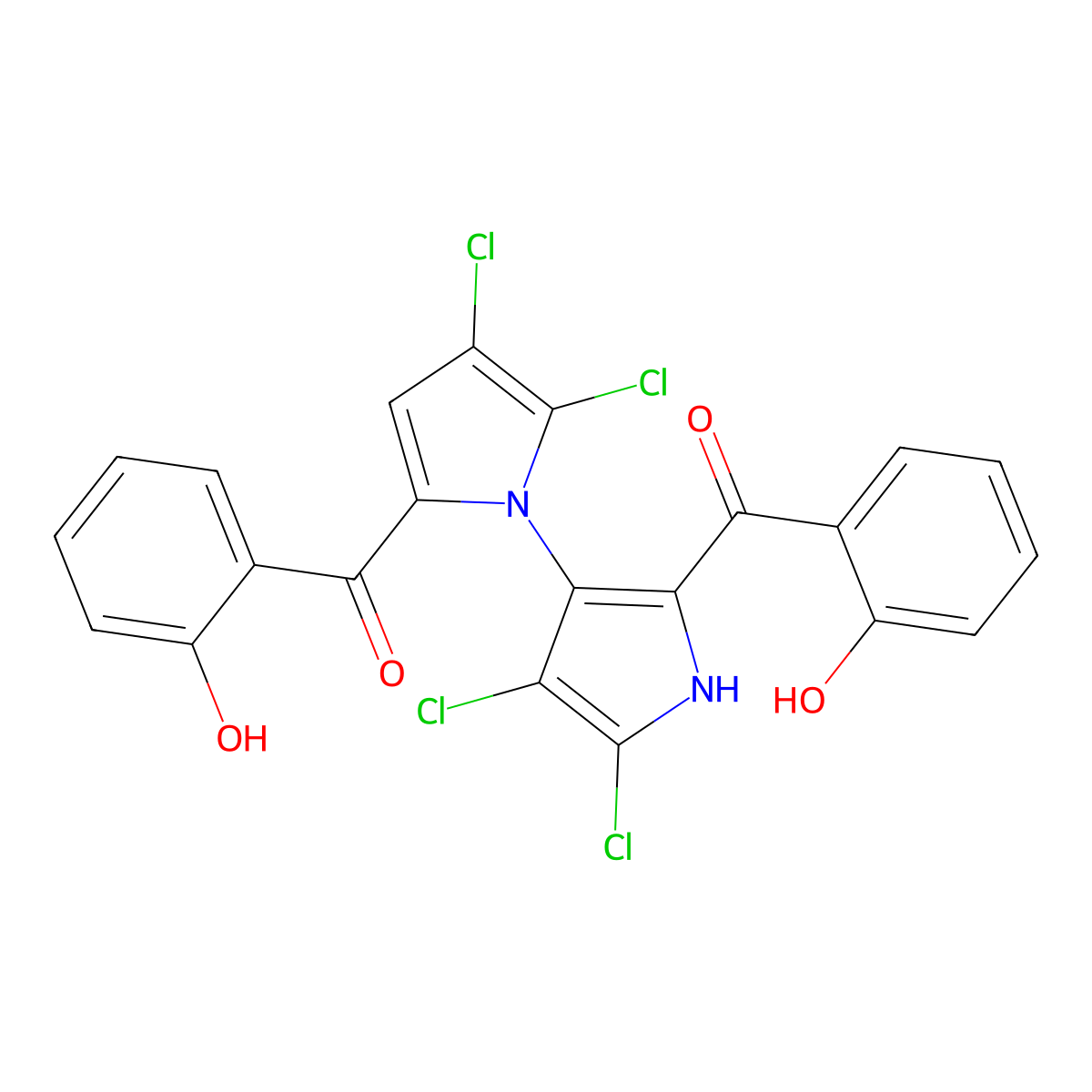 Marinopyrrole A molecular structure, CAS 1227962-62-0