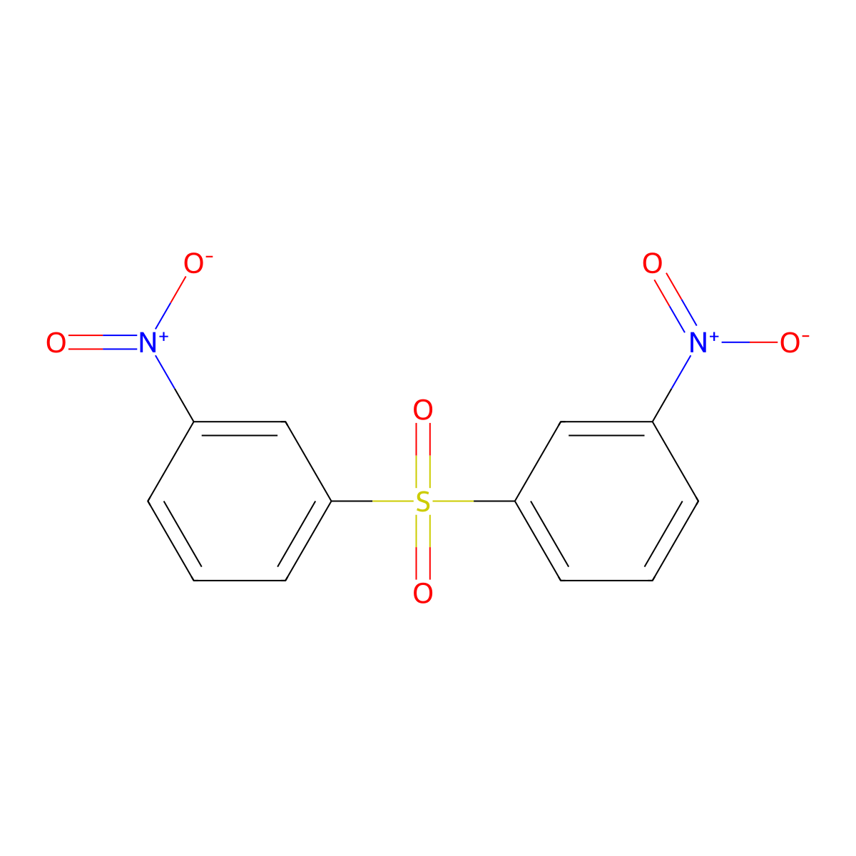Benzene, 1,1'-sulfonylbis(3-nitro- molecular structure, CAS 1228-53-1