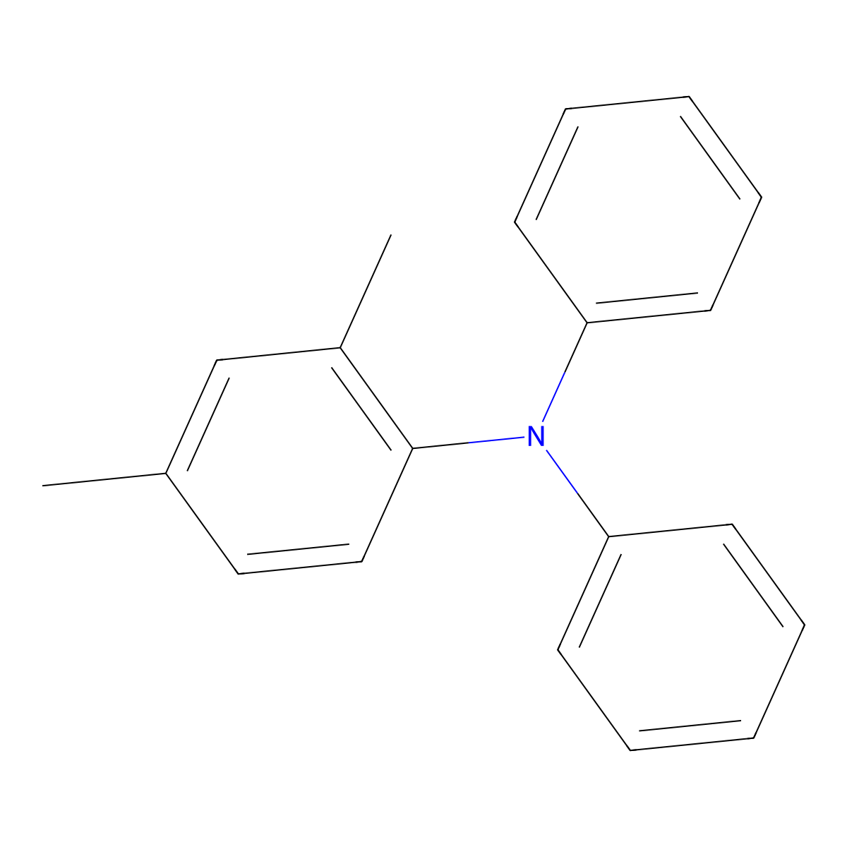 2,4-Dimethyl-N,N-diphenylaniline molecular structure, CAS 1228-80-4