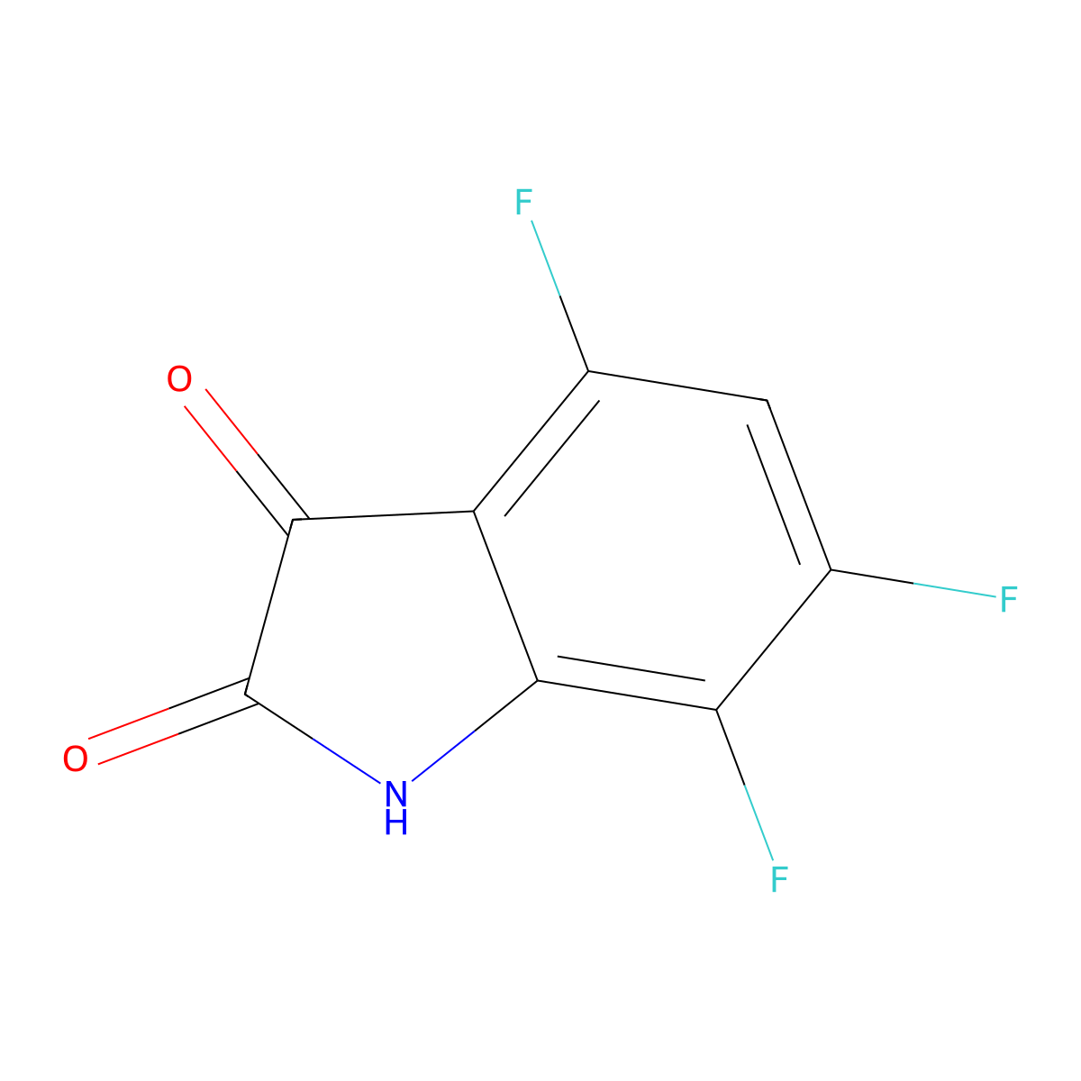 4,6,7-Trifluoroindoline-2,3-dione molecular structure, CAS 1228009-48-0