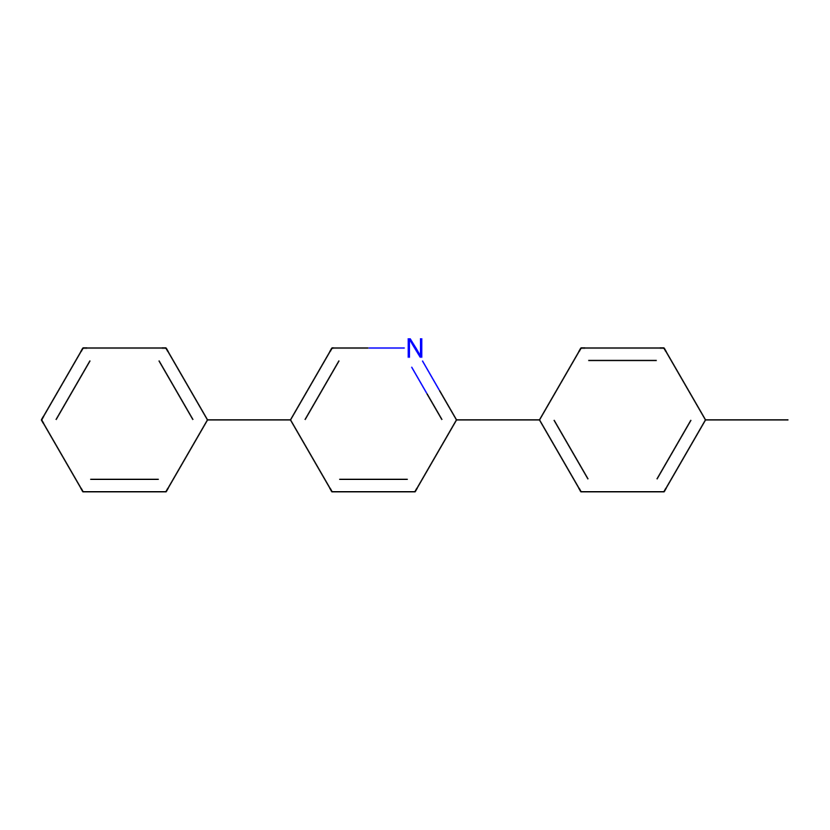 2-(4-Methylphenyl)-5-phenylpyridine molecular structure, CAS 122801-43-8