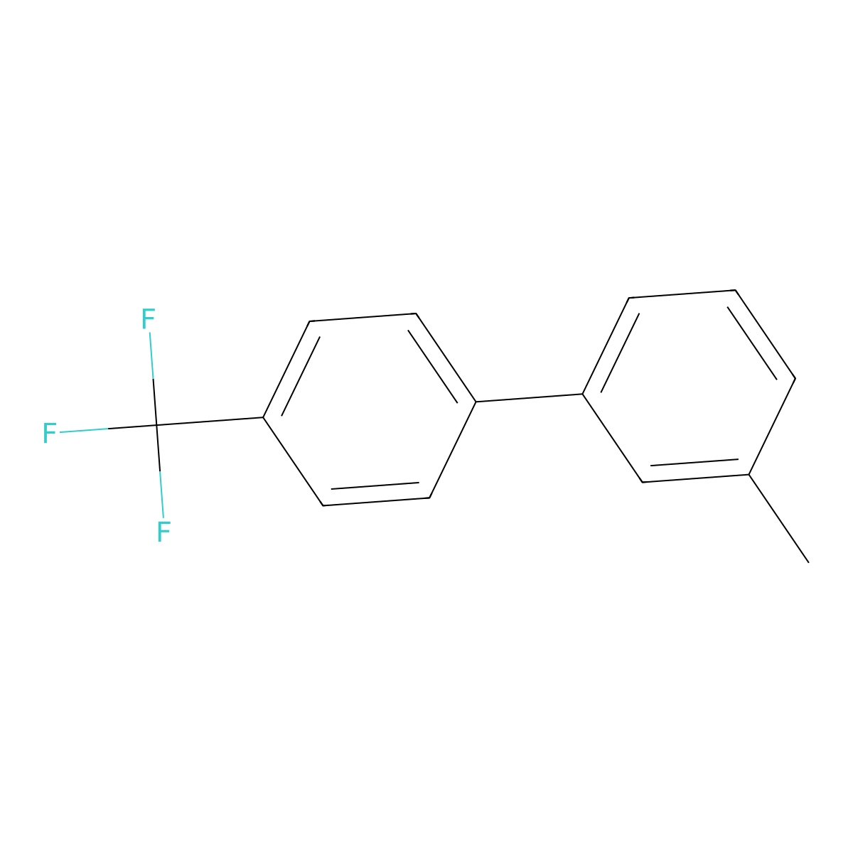 3-Methyl-4'-(trifluoromethyl)-1,1'-biphenyl molecular structure, CAS 122801-54-1