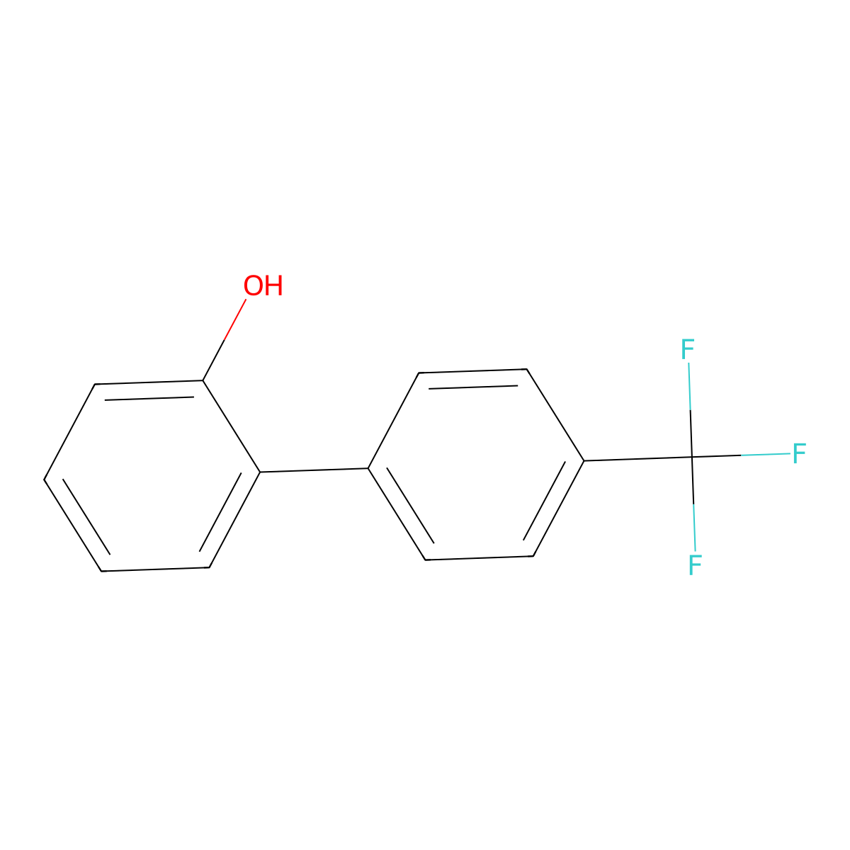 2-(4-Trifluoromethylphenyl)phenol molecular structure, CAS 122801-61-0