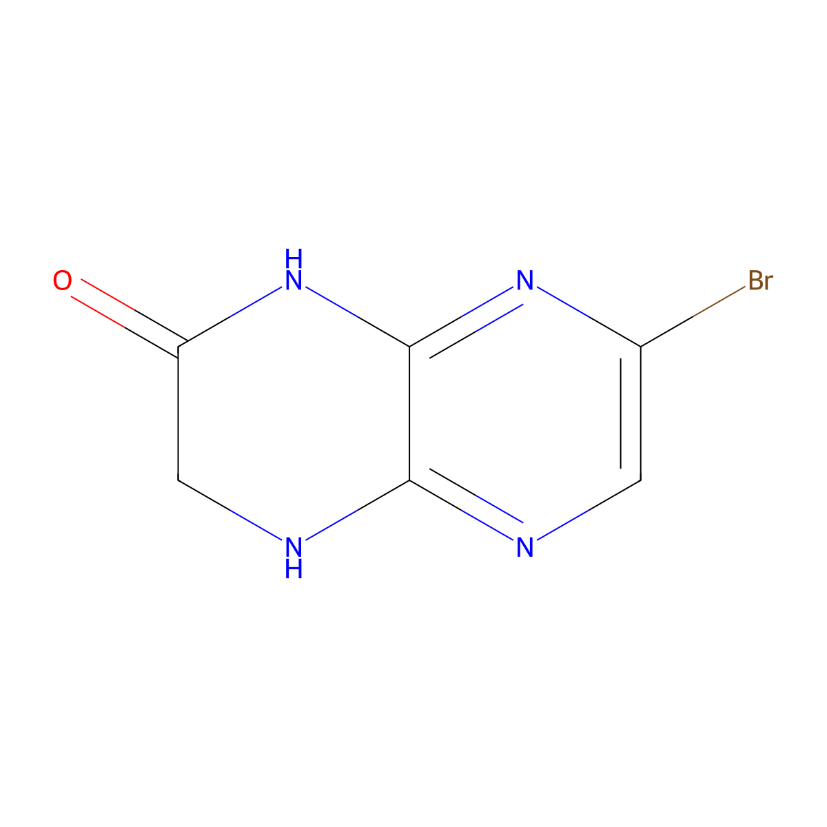 7-Bromo-3,4-dihydropyrazino[2,3-B]pyrazin-2(1H)-one molecular structure, CAS 1228013-76-0