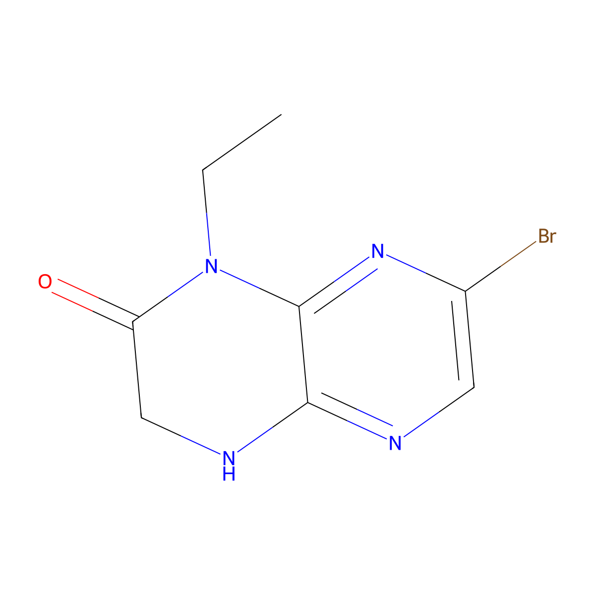 7-bromo-1-ethyl-3,4-dihydropyrazino[2,3-b]pyrazin-2(1H)-one molecular structure, CAS 1228014-19-4