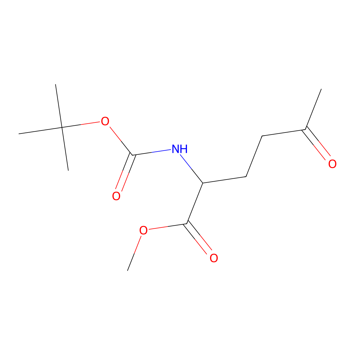 (S)-Methyl 2-(tert-butoxycarbonylamino)-5-oxohexanoate molecular structure, CAS 1228032-16-3