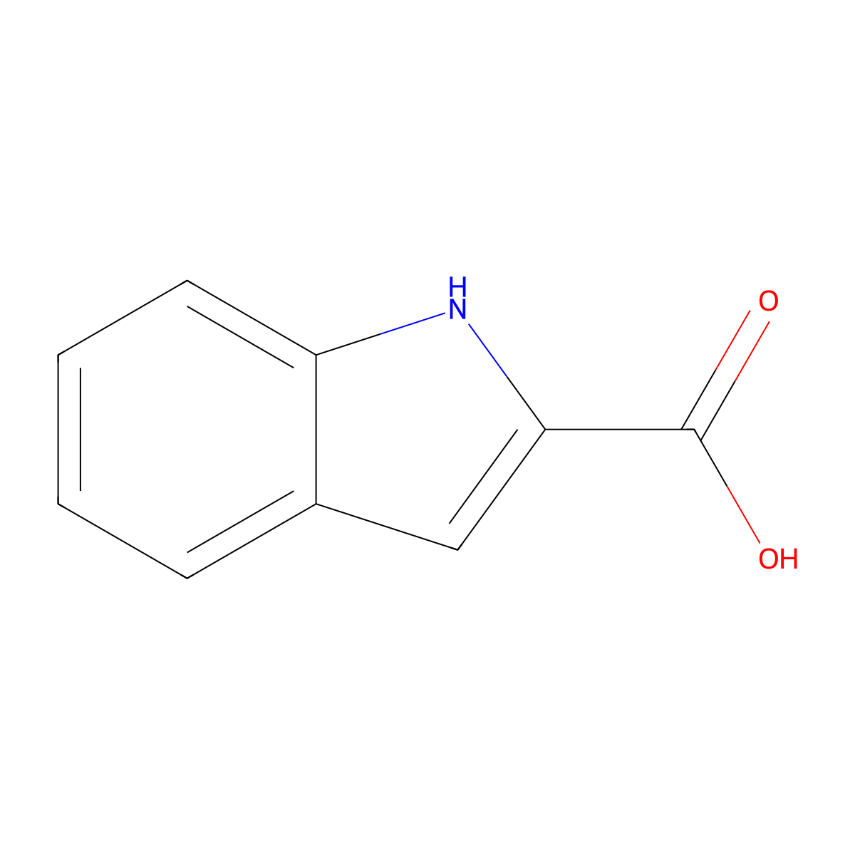Indole-2-carboxylic acid molecular structure, CAS 1228050-17-6