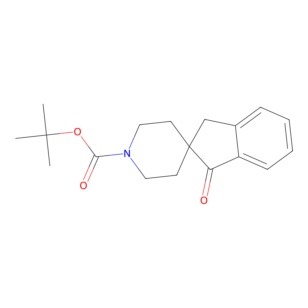tert-Butyl 1-oxo-1,3-dihydrospiro[indene-2,4'-piperidine]-1'-carboxylate molecular structure, CAS 1228079-29-5