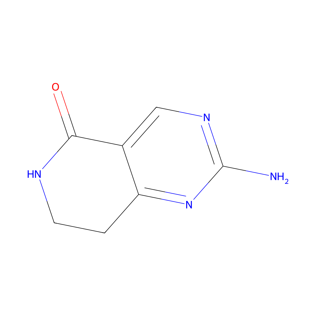 2-amino-5H,6H,7H,8H-pyrido(4,3-d)pyrimidin-5-one molecular structure, CAS 1228079-74-0