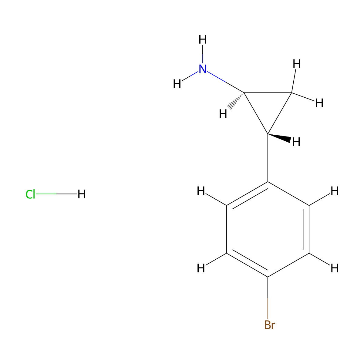 (1S,2R)-2-(4-Bromo-phenyl)-cyclopropylamine hydrochloride molecular structure, CAS 1228092-83-8