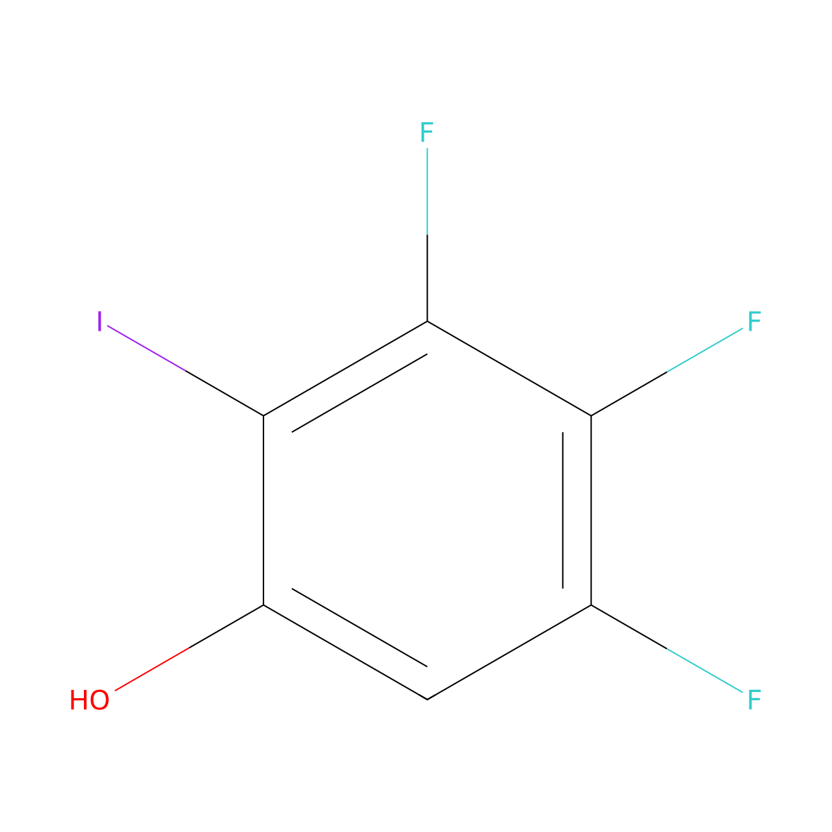 3,4,5-Trifluoro-2-iodophenol molecular structure, CAS 1228093-48-8