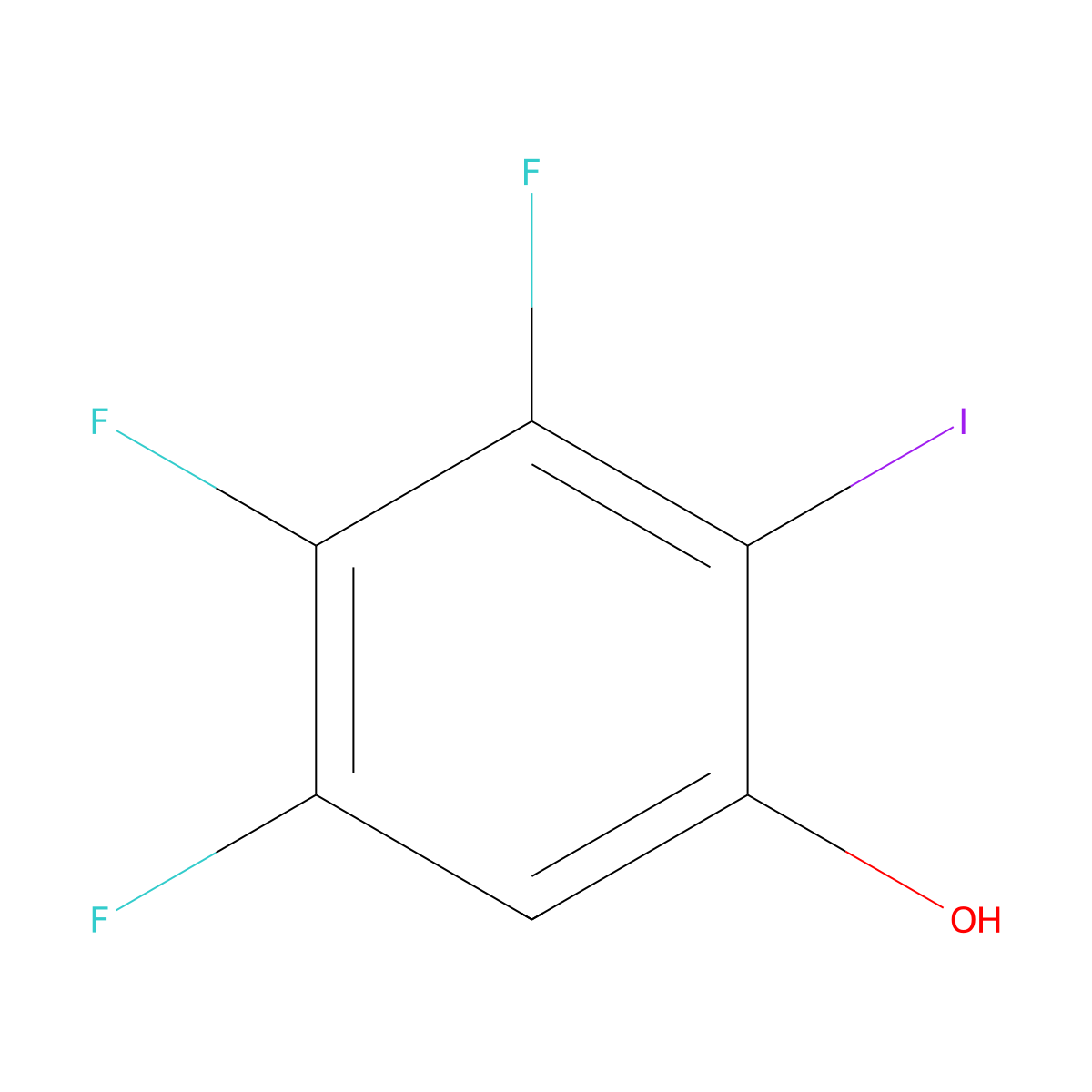 3,4,5-Trifluoro-2-iodophenol molecular structure, CAS 1228093-48-8