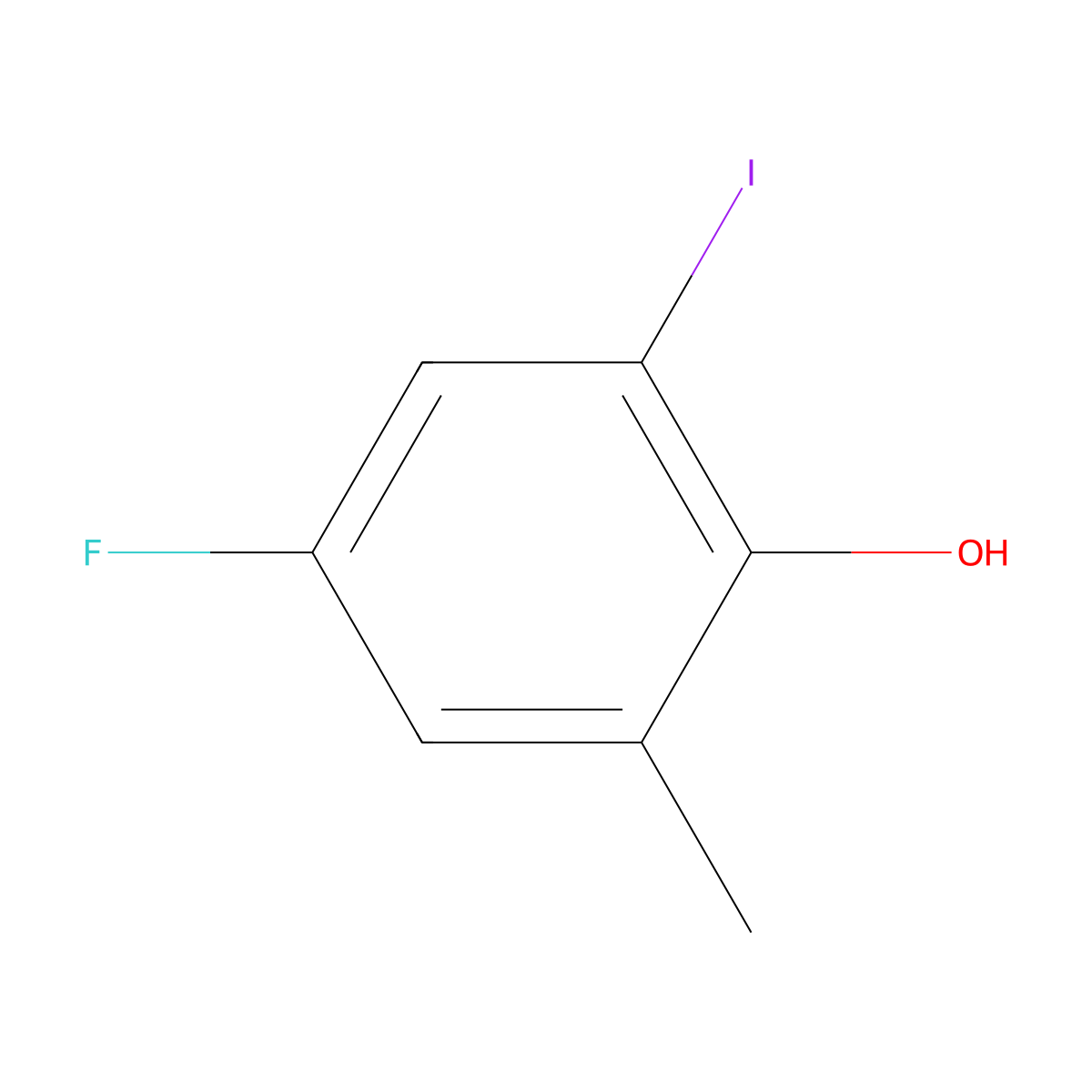 4-Fluoro-2-iodo-6-methylphenol molecular structure, CAS 1228093-53-5