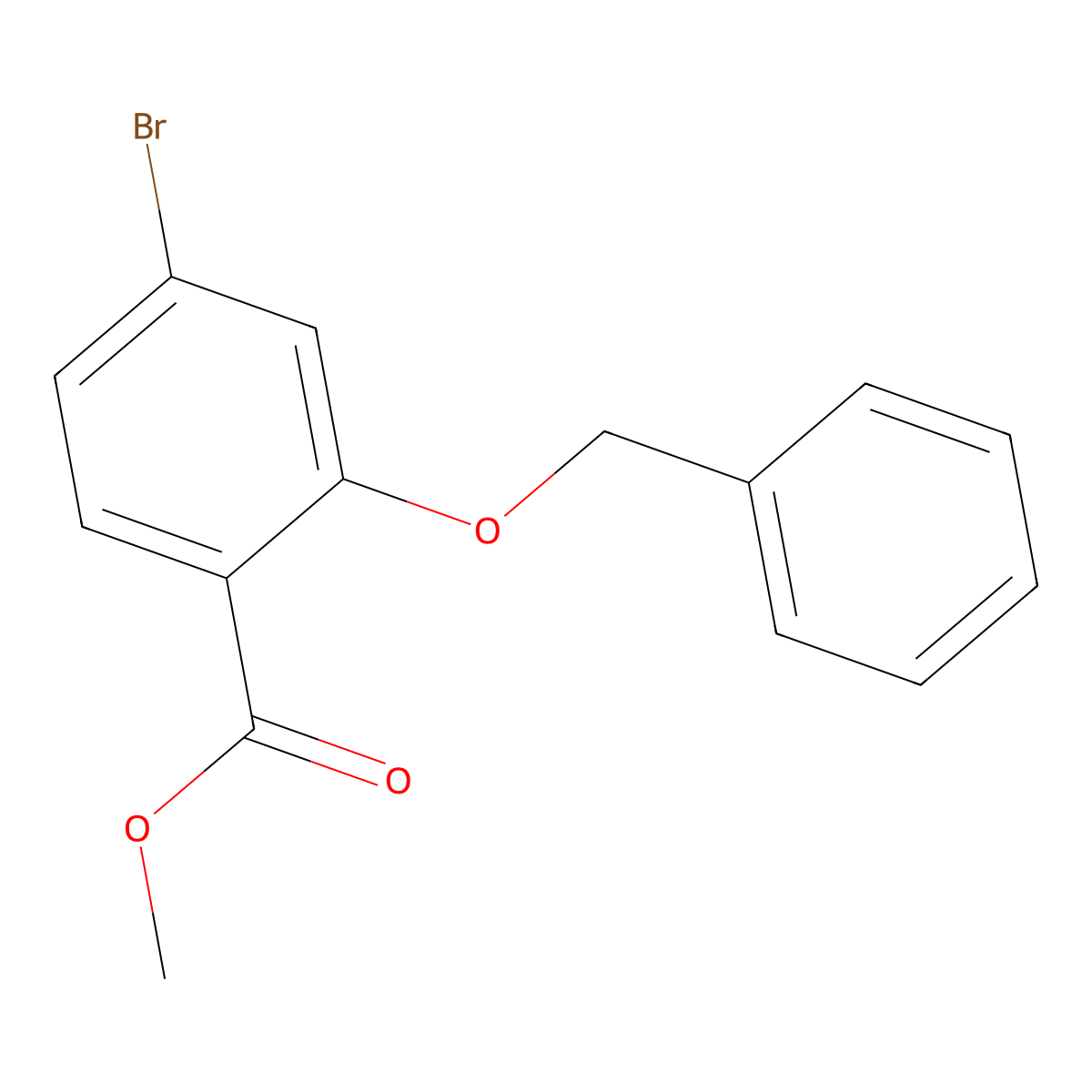 Methyl 2-(benzyloxy)-4-bromobenzoate molecular structure, CAS 1228095-06-4