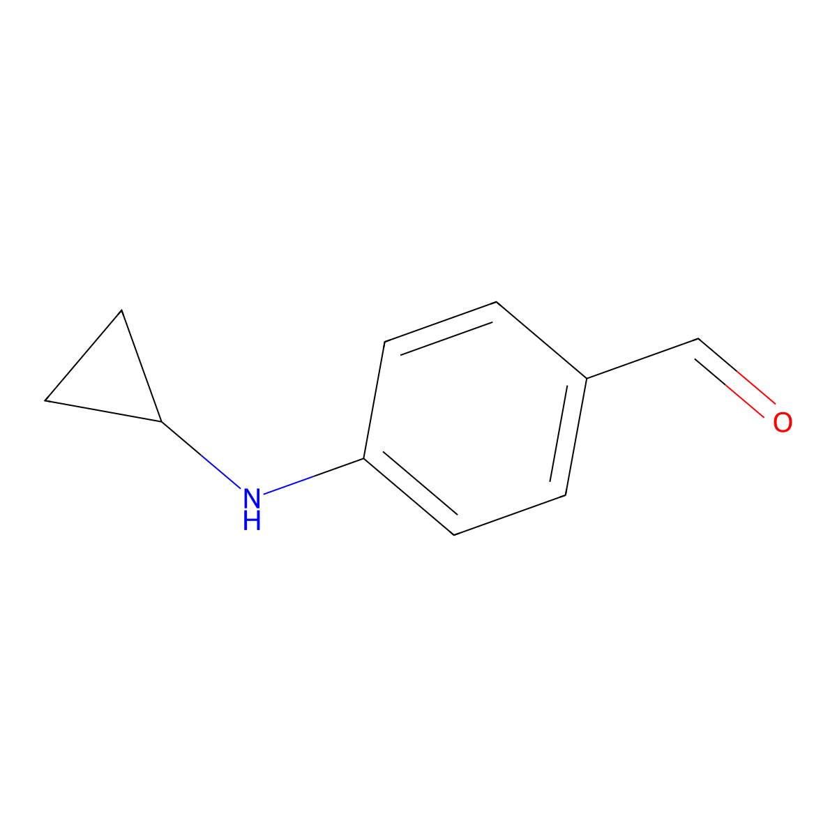 4-(Cyclopropylamino)benzaldehyde molecular structure, CAS 1228098-31-4