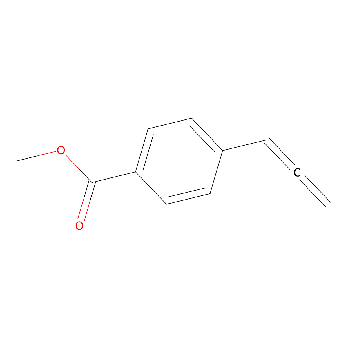 Methyl 4-(propa-1,2-dien-1-yl)benzoate molecular structure, CAS 1228108-17-5