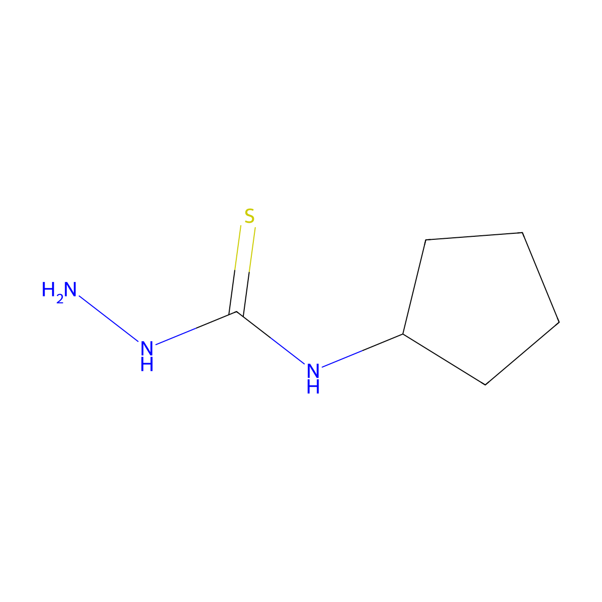 3-Amino-1-cyclopentylthiourea molecular structure, CAS 122813-74-5