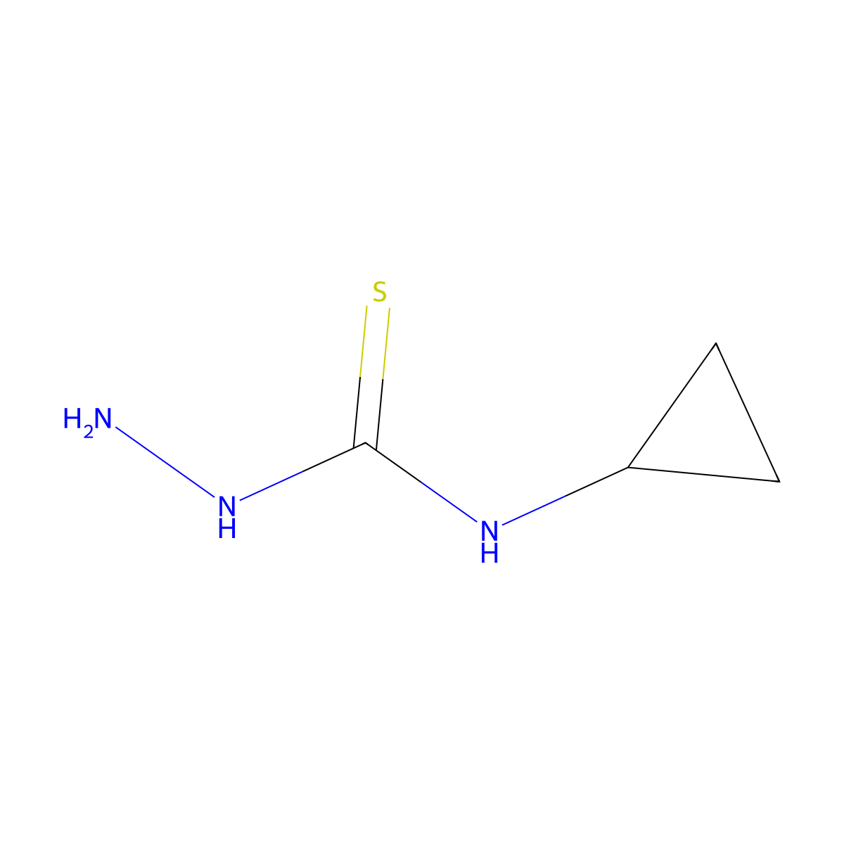 3-Amino-1-cyclopropylthiourea molecular structure, CAS 122813-75-6