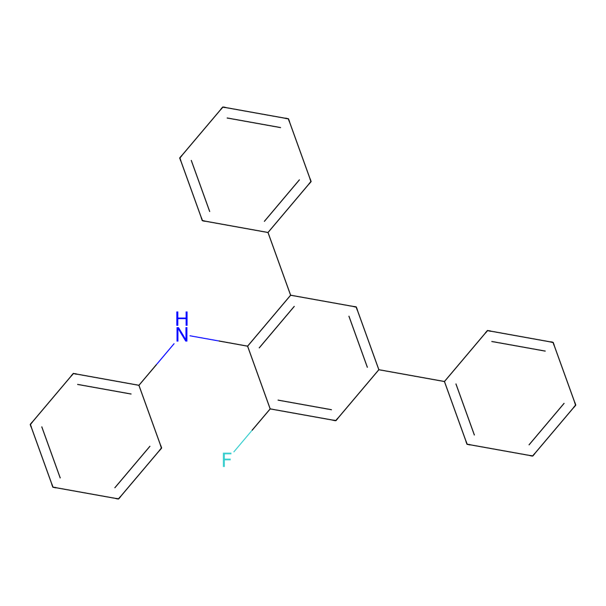 5'-fluoro-N-phenyl-[1,1':3',1''-Terphenyl]-4'-aMine molecular structure, CAS 1228153-91-0