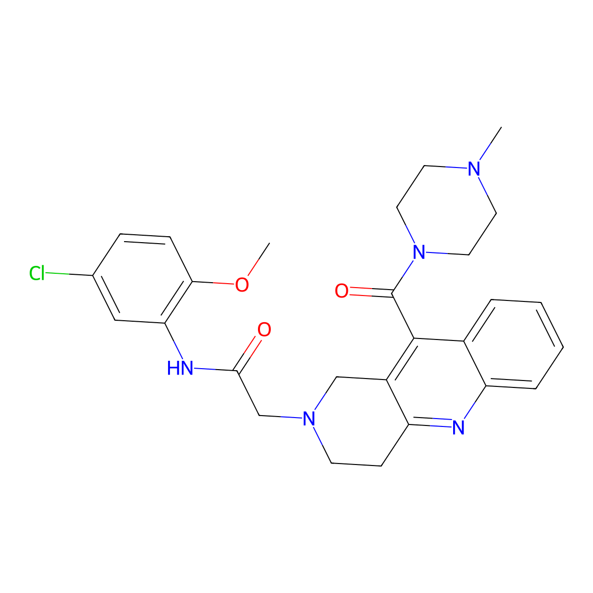 N-(5-Chloro-2-methoxyphenyl)-2-(10-(4-methylpiperazine-1-carbonyl)-3,4-dihydrobenzo[b][1,6]naphthyridin-2(1H)-yl)acetamide molecular structure, CAS 1228168-11-3