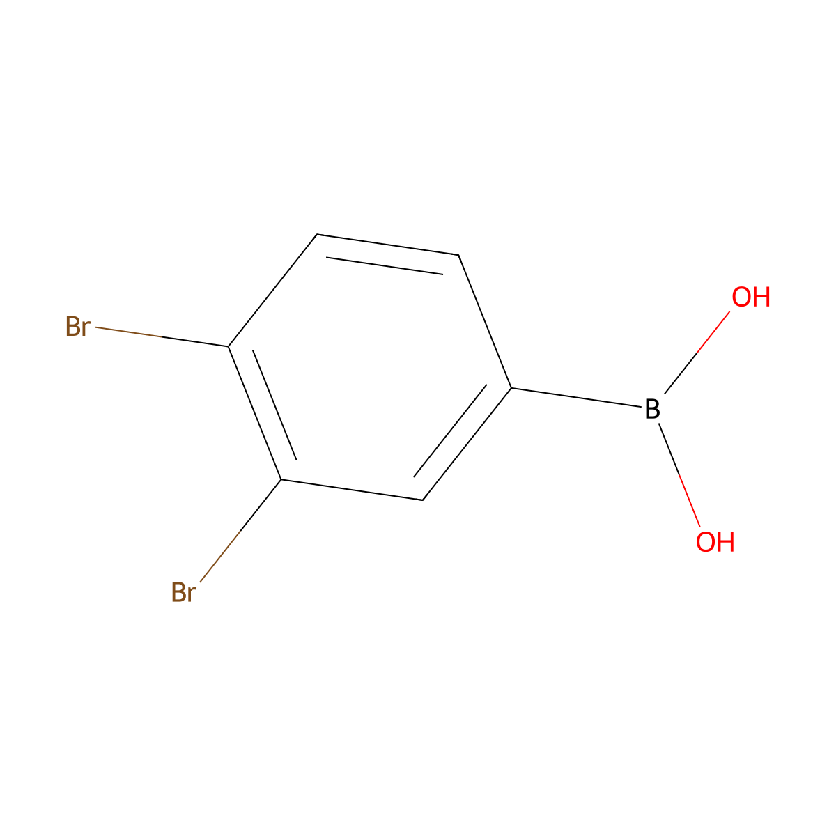 3,4-Dibromophenylboronic acid molecular structure, CAS 1228180-83-3