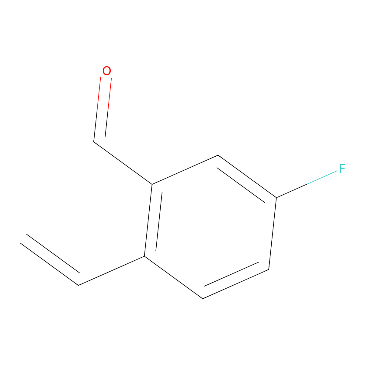 5-Fluoro-2-vinyl-benzaldehyde molecular structure, CAS 1228180-96-8