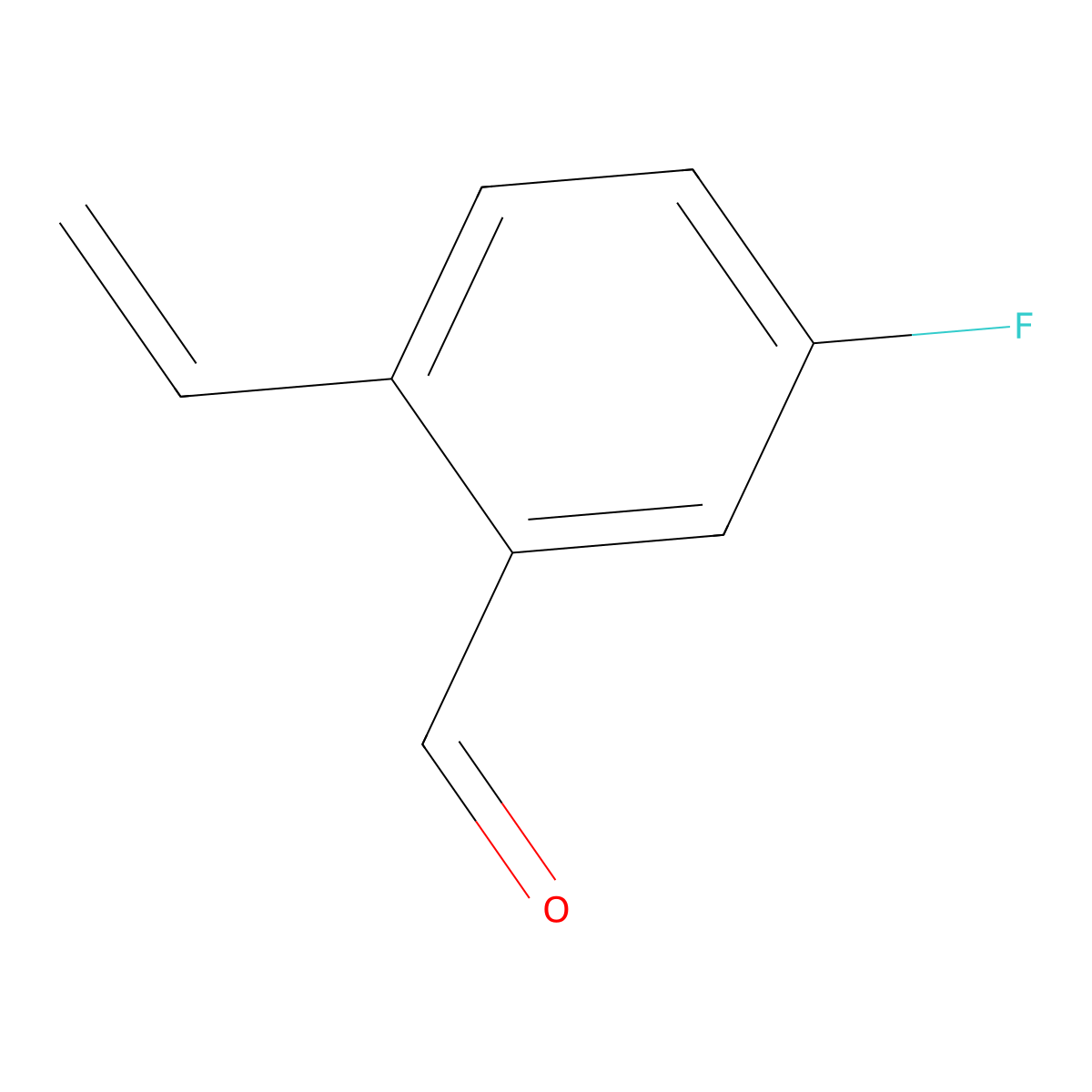 5-Fluoro-2-vinyl-benzaldehyde molecular structure, CAS 1228180-96-8