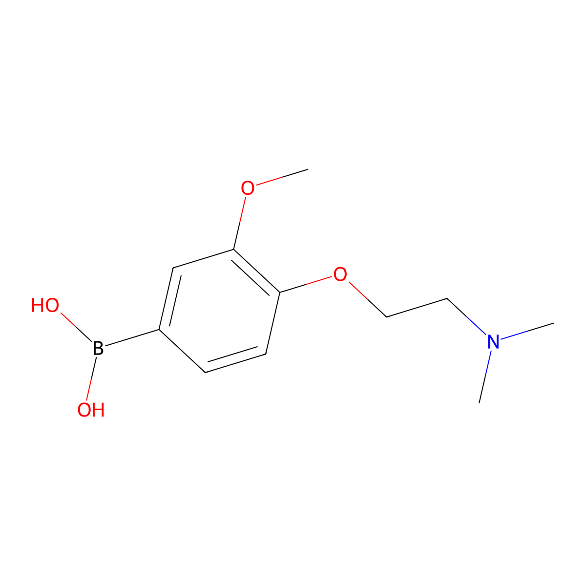 4-(2-(Dimethylamino)ethoxy)-3-methoxyphenylboronic acid molecular structure, CAS 1228181-33-6