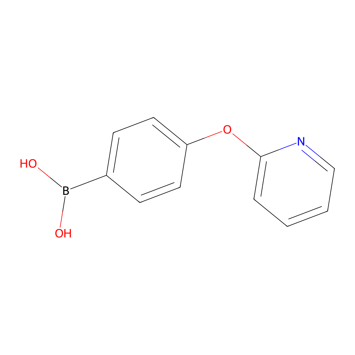 B-[4-(2-Pyridinyloxy)phenyl]boronic acid molecular structure, CAS 1228181-37-0