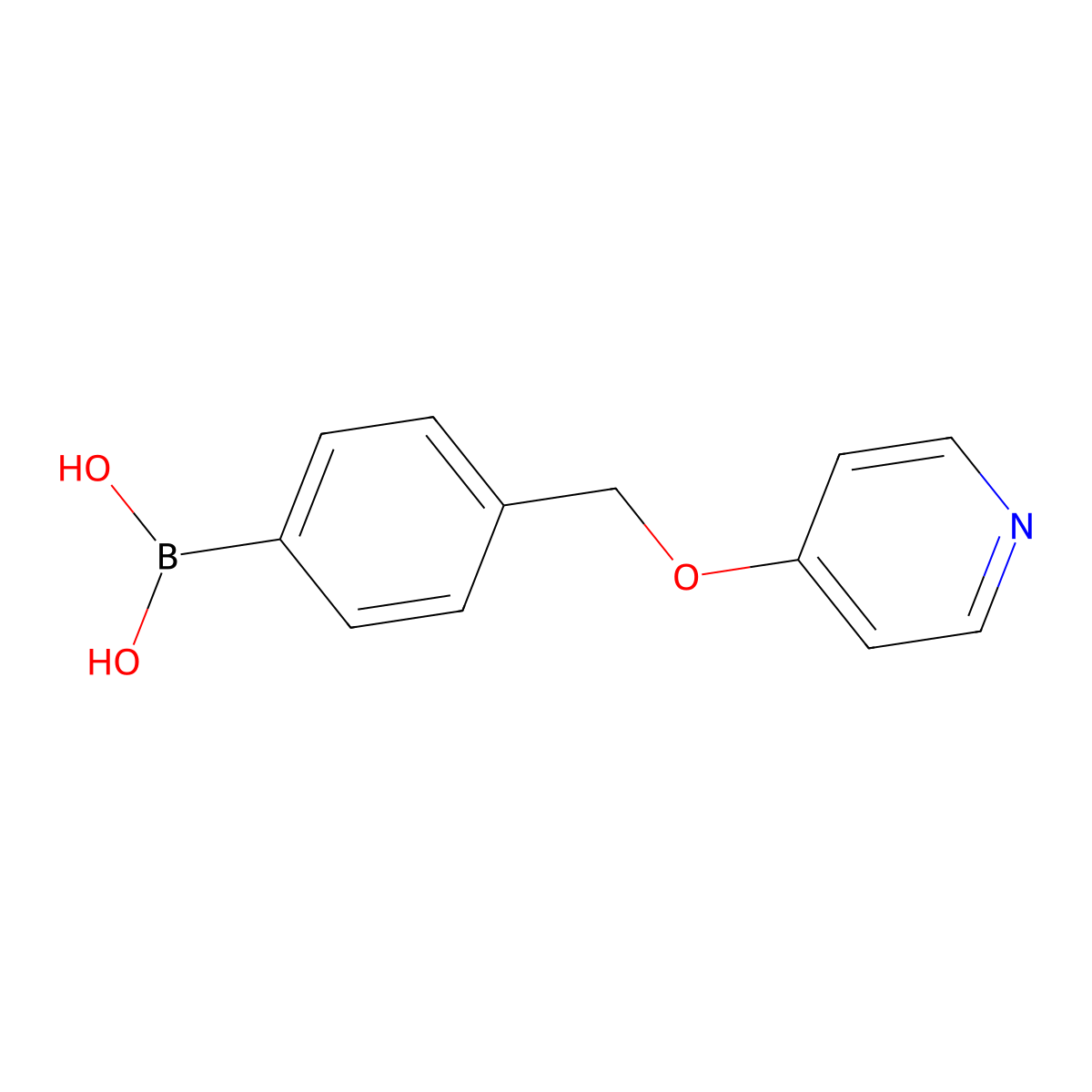 B-[4-[(4-Pyridinyloxy)methyl]phenyl]boronic acid molecular structure, CAS 1228181-40-5
