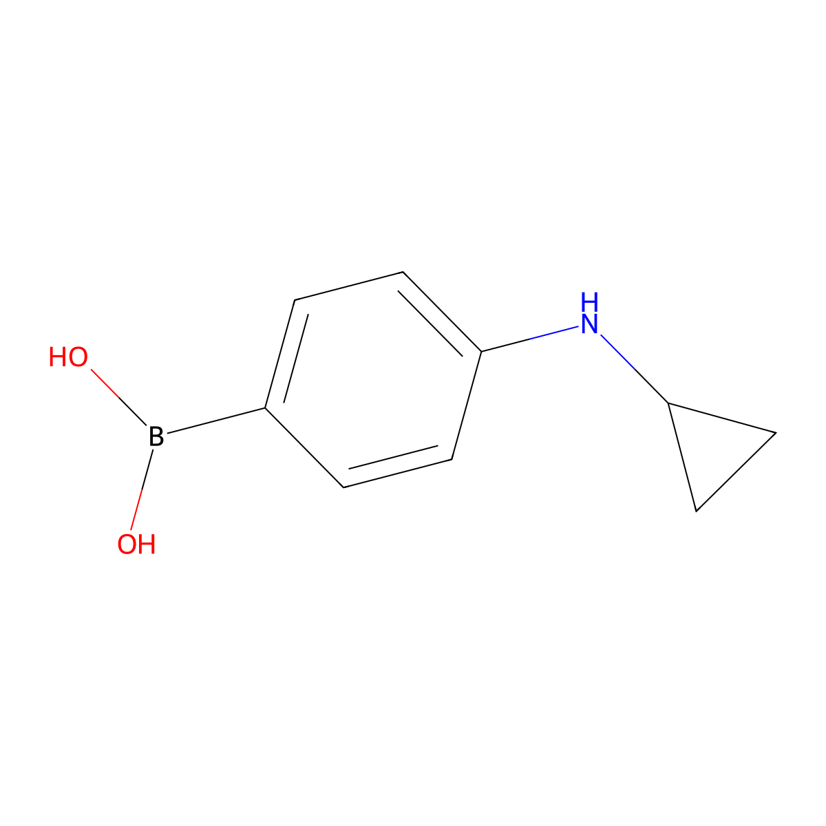4-(Cyclopropylamino)phenylboronic acid molecular structure, CAS 1228181-84-7