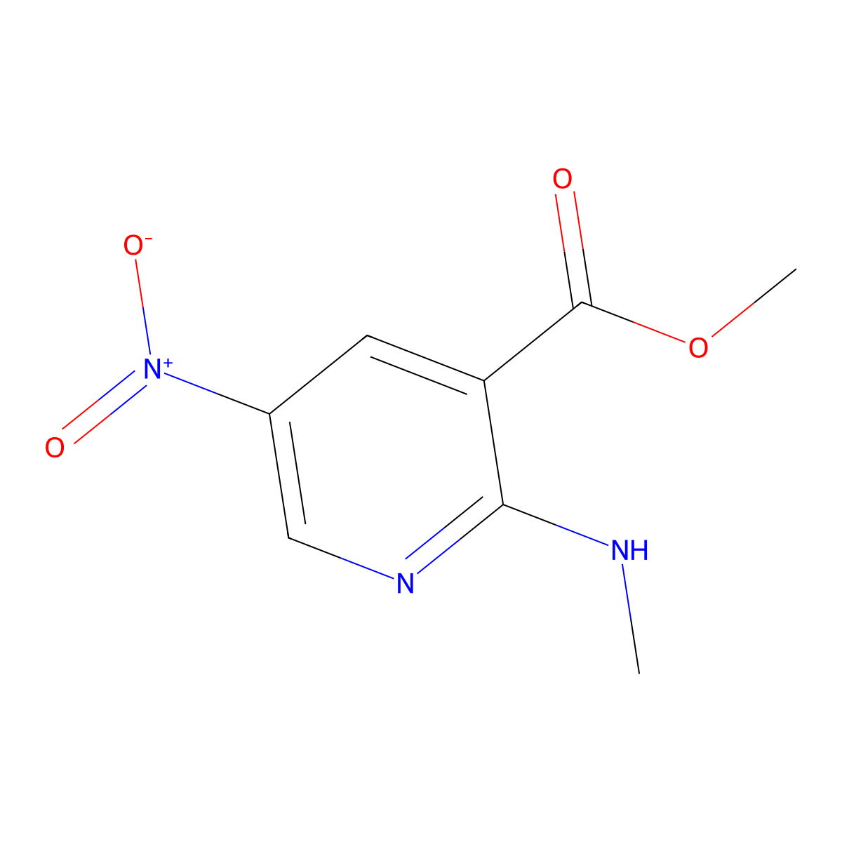 Methyl 2-(methylamino)-5-nitronicotinate molecular structure, CAS 1228182-64-6