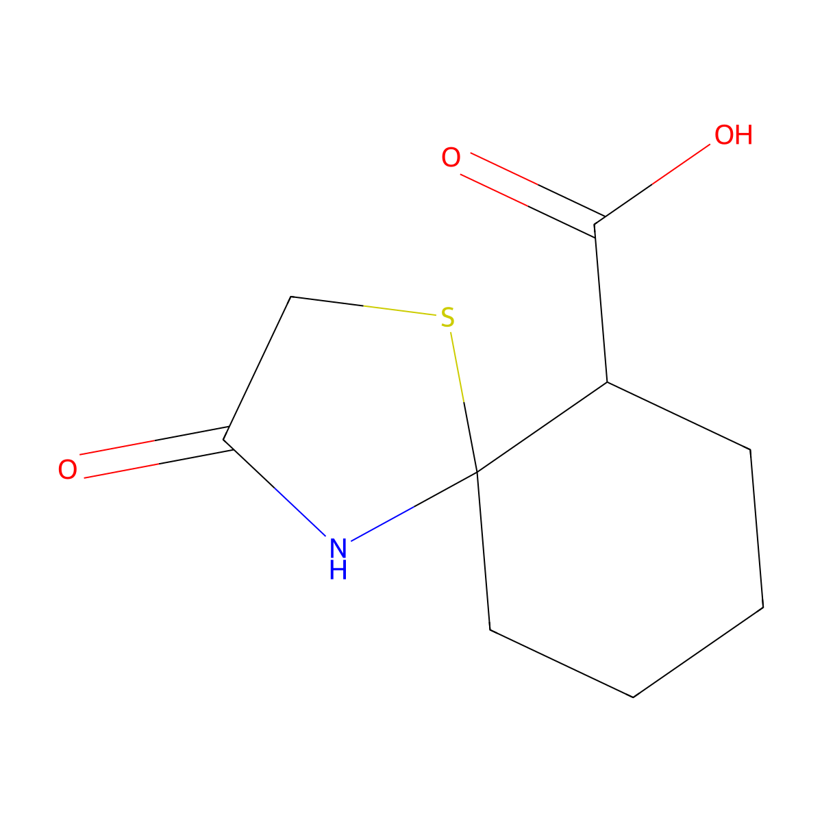 3-Oxo-1-thia-4-azaspiro[4.5]decane-6-carboxylic acid molecular structure, CAS 1228182-76-0
