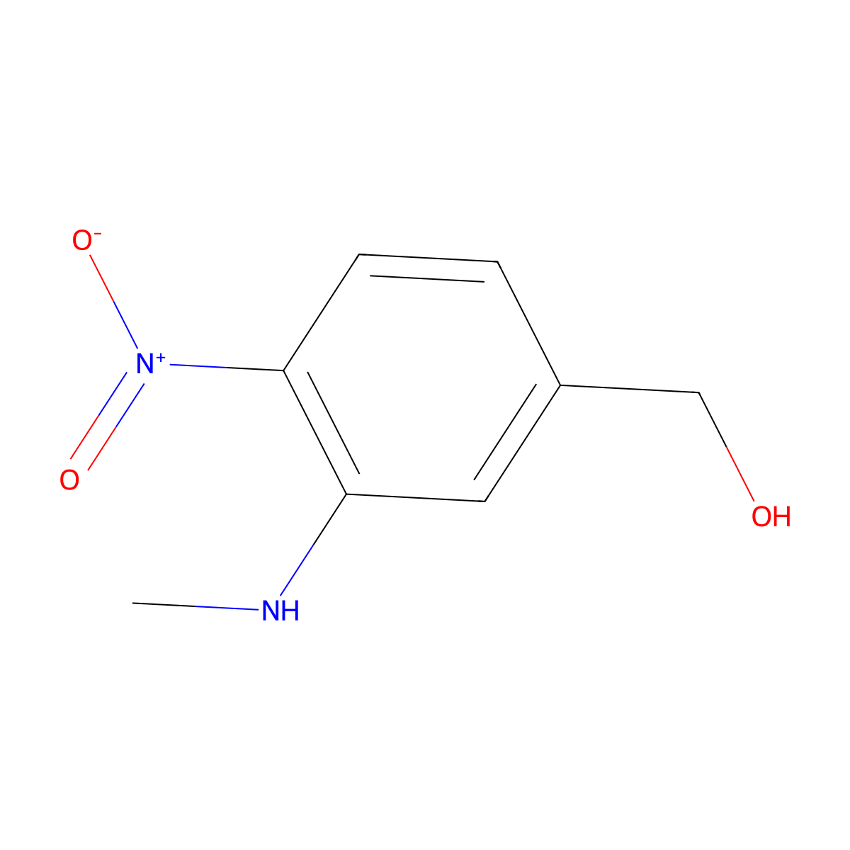 [3-(Methylamino)-4-nitrophenyl]methanol molecular structure, CAS 1228182-77-1
