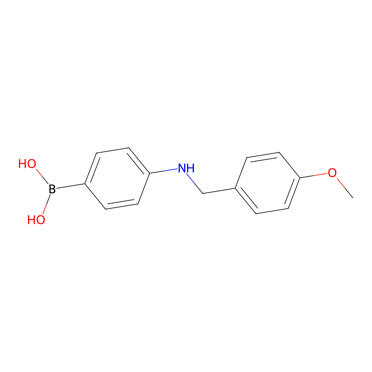 (4-((4-Methoxybenzyl)amino)phenyl)boronic acid molecular structure, CAS 1228182-79-3