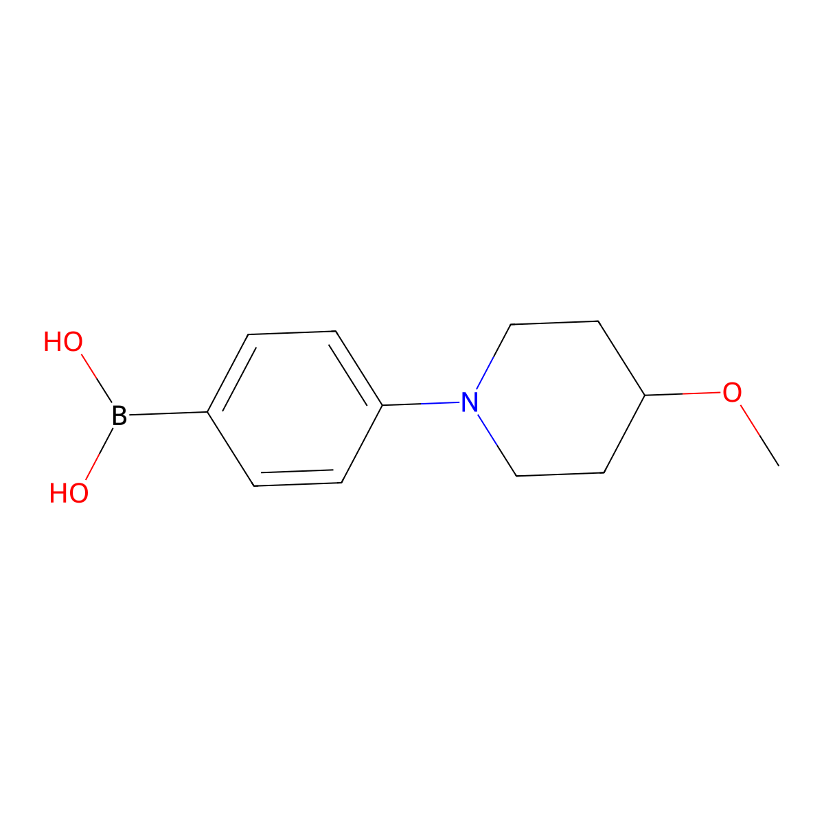 4-(4-Methoxypiperidin-1-yl)phenylboronic acid molecular structure, CAS 1228182-84-0