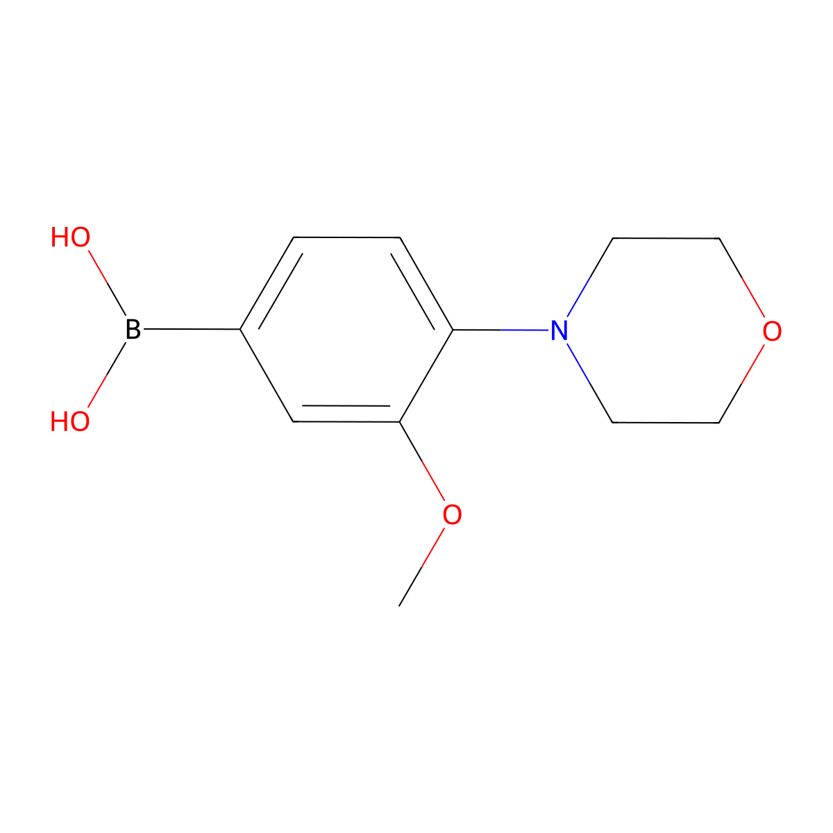 (3-Methoxy-4-morpholinophenyl)boronic acid molecular structure, CAS 1228182-92-0