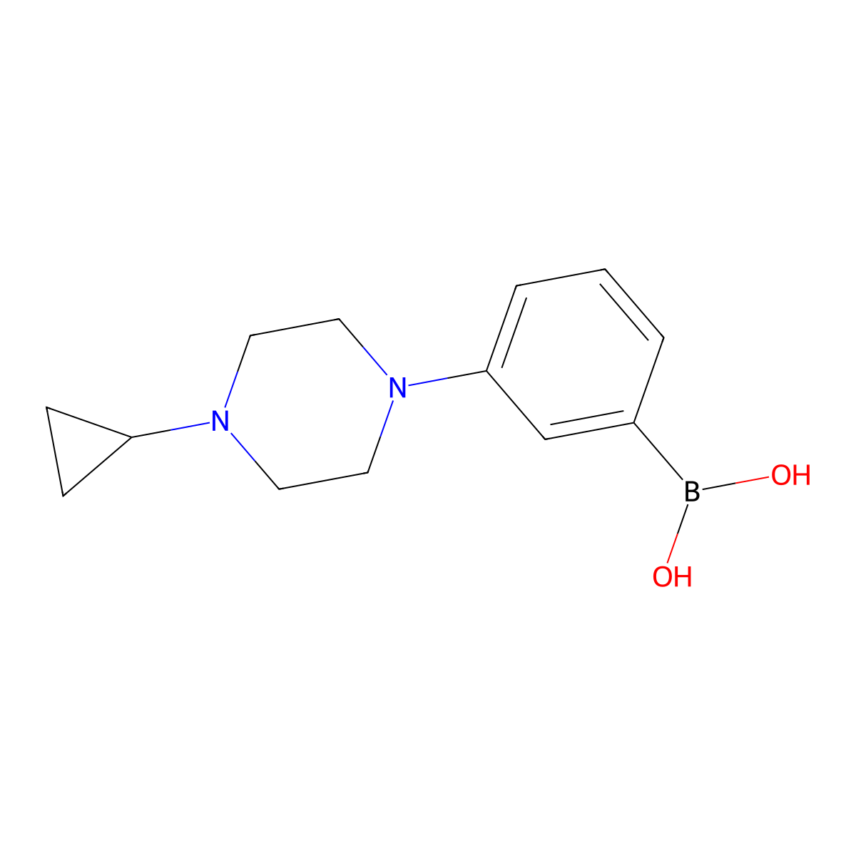 3-(4-Cyclopropyl-1-piperazinyl)phenylboronic Acid molecular structure, CAS 1228182-96-4